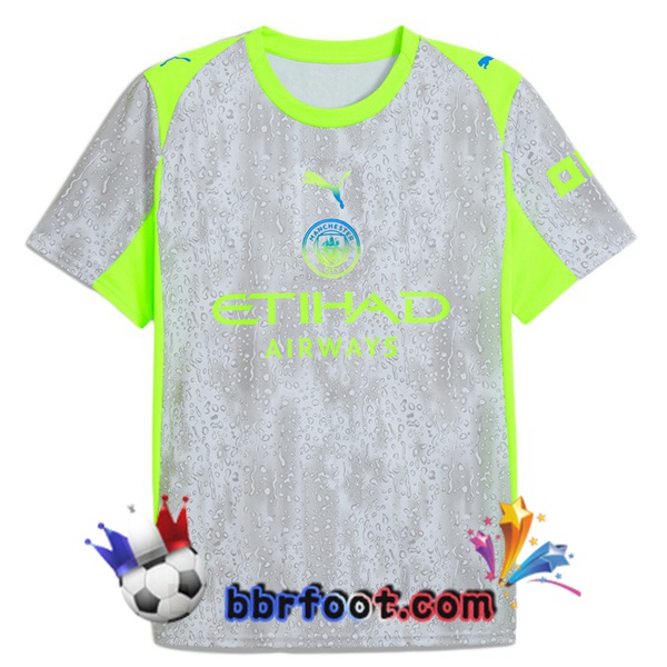 Maillot Foot Manchester City Third Gris Vert 2025/2026