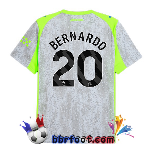 Maillot Foot Manchester City (Bernardo Silva 20) Third Gris Vert 2025/2026