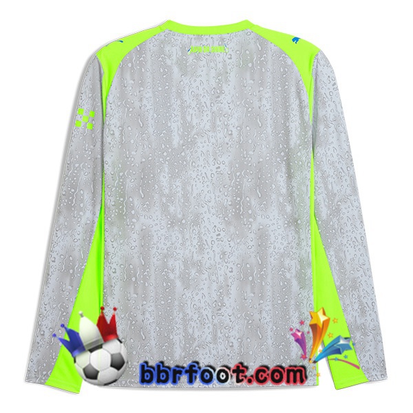 Maillot Foot Manchester City Third Manche longue Gris Vert 2025/2026