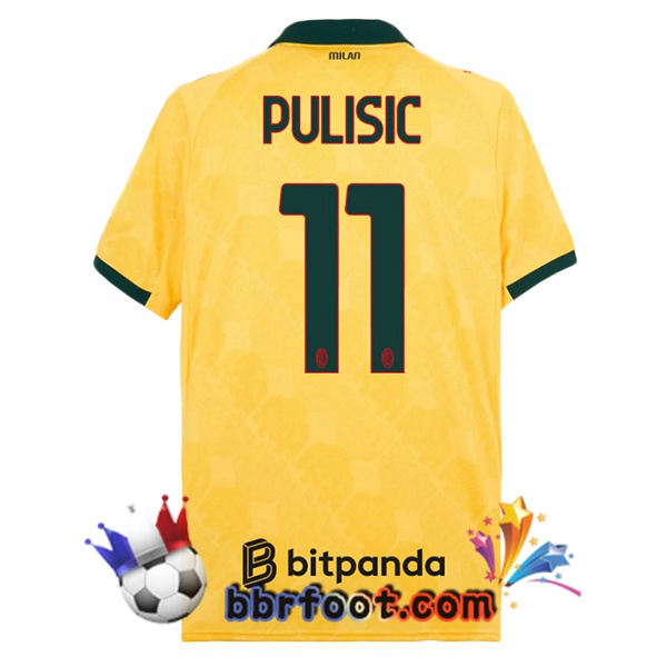 Maillot Foot AC Milan (Pulisic 11) Third Jaune 2025/2026