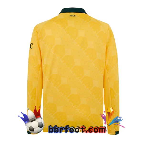 Maillot Foot AC Milan Third Manche longue Jaune 2025/2026