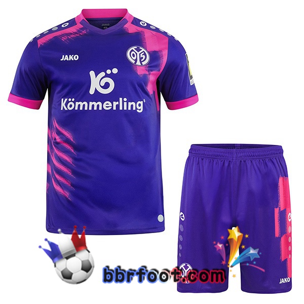 Maillot Foot FSV Mainz 05 Enfant Exterieur Pourpre 2025/2026