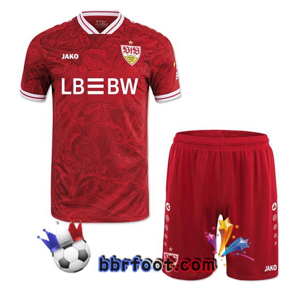Maillot Foot VfB Stuttgart Enfant Exterieur Rouge 2025/2026