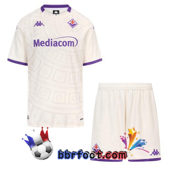 Maillot Foot ACF Fiorentina Enfant Exterieur Blanc 2025/2026