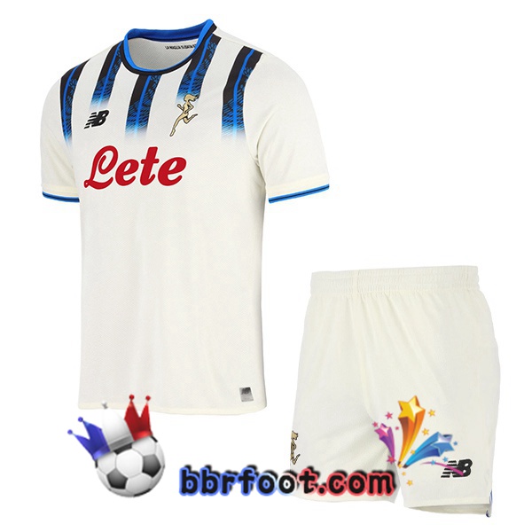 Maillot Foot Atalanta Enfant Exterieur Blanc 2025/2026