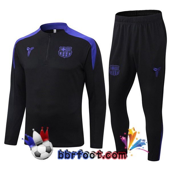 Survetement Foot FC Barcelone Noir Bleu 2025/2026 Survetement Foot FC Barcelone Noir Bleu 2025/2026