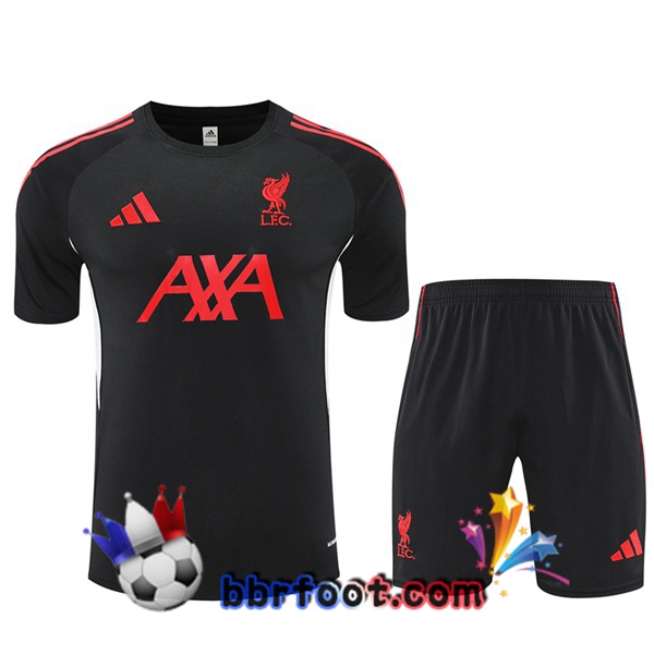 Ensemble Training T-Shirts FC Liverpool + Shorts Noir 2025/2026