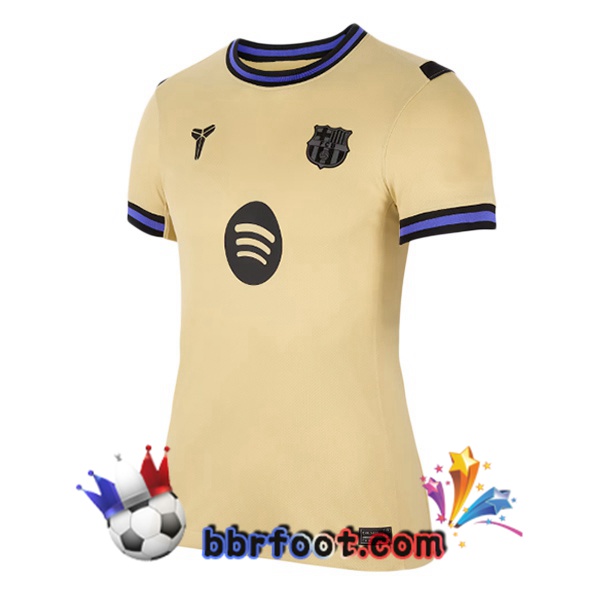 Maillot Foot FC Barcelone Femme Exterieur Jaune 2025/2026