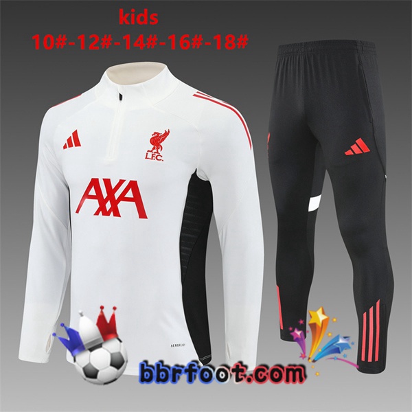 Survetement Foot FC Liverpool Enfant Blanc 2025/2026