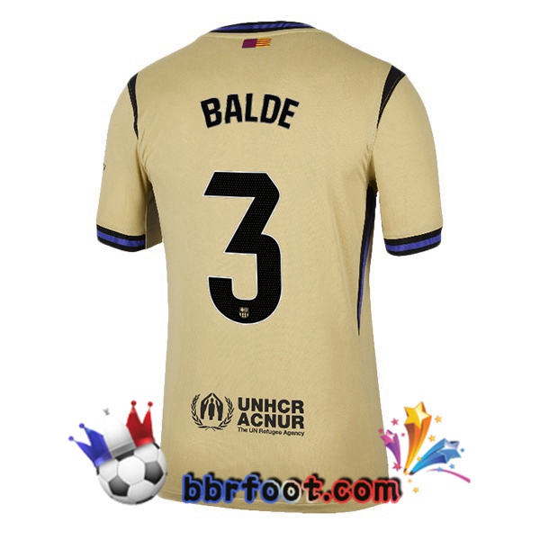 Maillot Foot FC Barcelone (BALDE 3) Exterieur Jaune 2025/2026