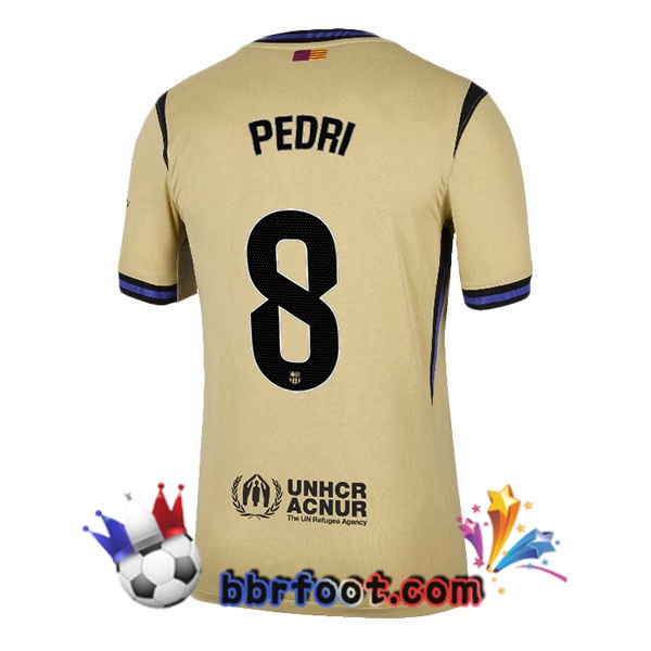 Maillot Foot FC Barcelone (PEDRI 8) Exterieur Jaune 2025/2026