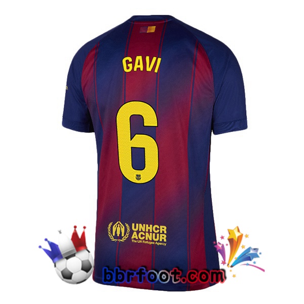Maillot Foot FC Barcelone (GAVI 6) Domicile Bleu Rouge 2025/2026