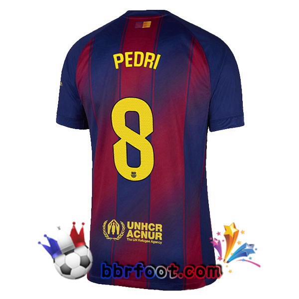 Maillot Foot FC Barcelone (PEDRI 8) Domicile Bleu Rouge 2025/2026 Maillot Foot FC Barcelone (PEDRI 8) Domicile Bleu Rouge 2025/2026