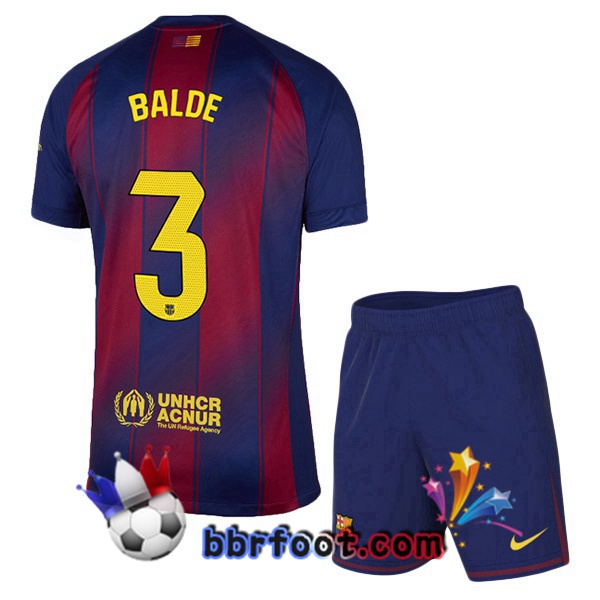 Maillot Foot FC Barcelone (BALDE 3) Enfant Domicile Bleu Rouge 2025/2026