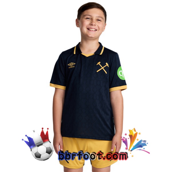 Maillot Foot West Ham United Enfant Third Noir 2025/2026