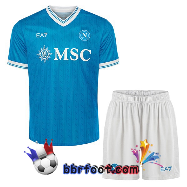 Maillot Foot SSC Naples Enfant Domicile Bleu 2025/2026