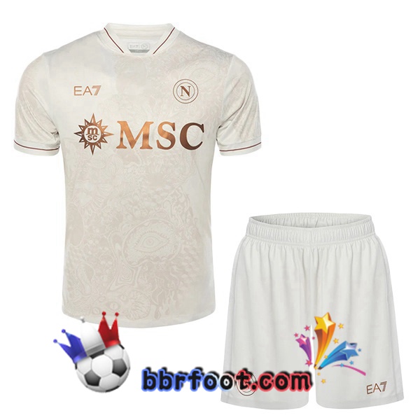 Maillot Foot SSC Naples Enfant Exterieur Blanc 2025/2026