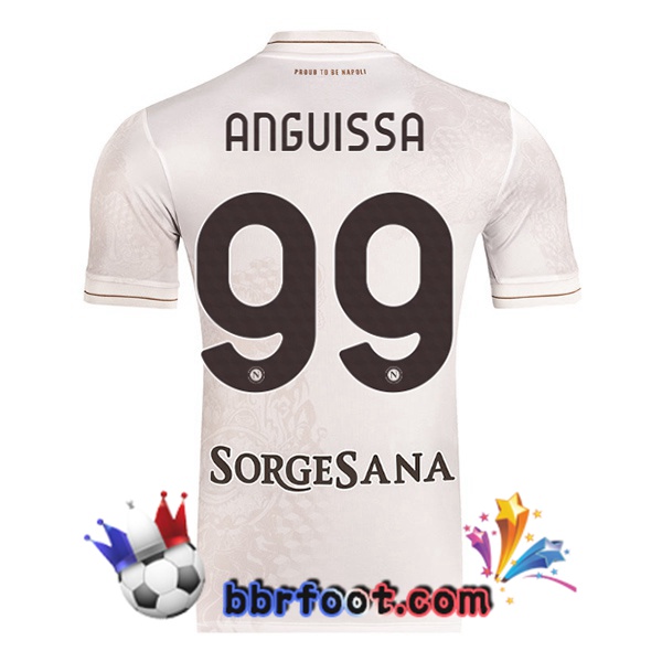 Maillot Foot SSC Naples (André-Frank Anguissa 99) Exterieur Blanc 2025/2026