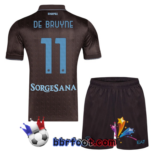 Maillot Foot SSC Naples (Kevin De Bruyne 11) Enfant Third Marron 2025/2026