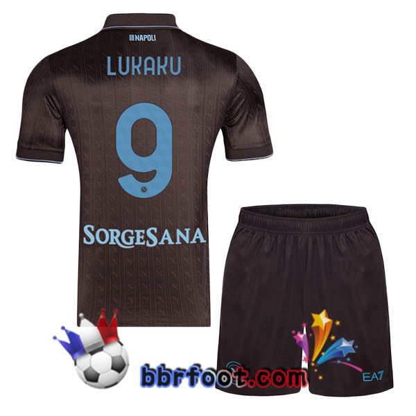 Maillot Foot SSC Naples (Romelu Lukaku 9) Enfant Third Marron 2025/2026