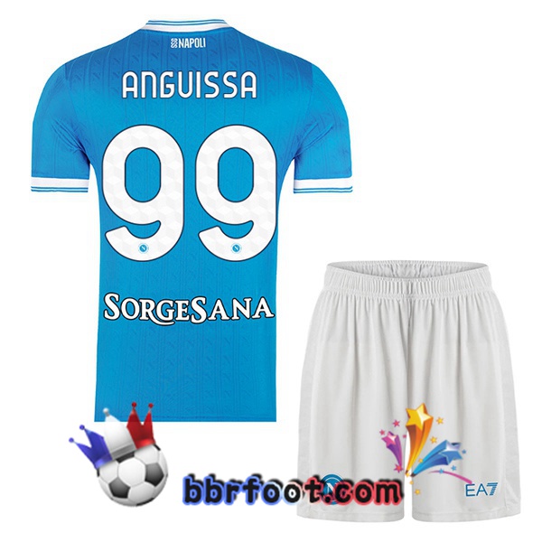 Maillot Foot SSC Naples (André-Frank Anguissa 99) Enfant Domicile Bleu 2025/2026