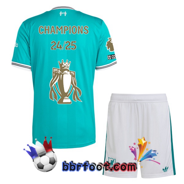 Maillot Foot FC Liverpool Enfant Champions Édition Spéciale Third Vert 2025/2026