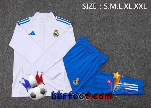 Survetement Foot - Veste Real Madrid Blanc 2025/2026
