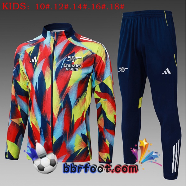 Survetement Foot - Veste Arsenal Enfant Rouge Bleu 2025/2026