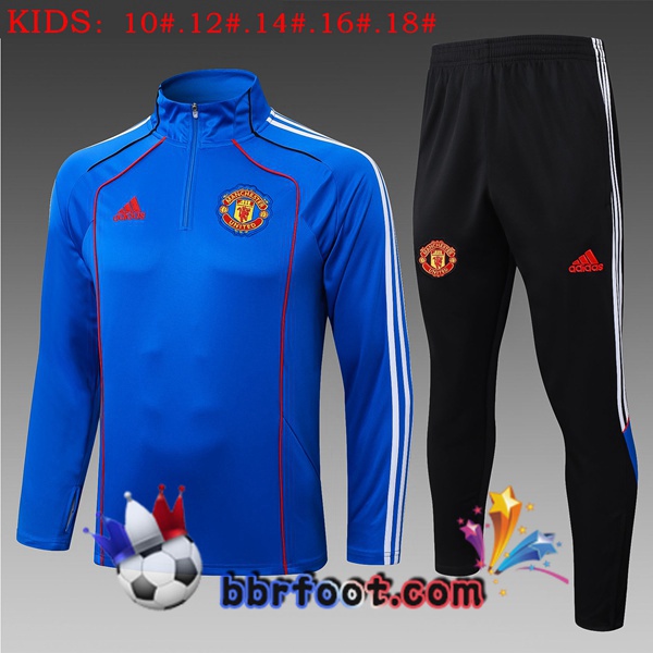 Survetement Foot Manchester United Enfant Bleu 2025/2026