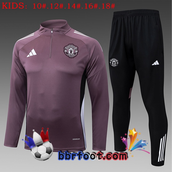 Survetement Foot Manchester United Enfant Pourpre 2025/2026