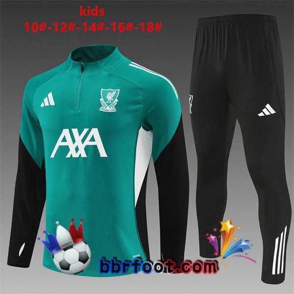Survetement Foot FC Liverpool Enfant Vert 2025/2026