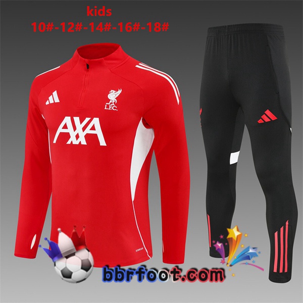 Survetement Foot FC Liverpool Enfant Rouge 2025/2026