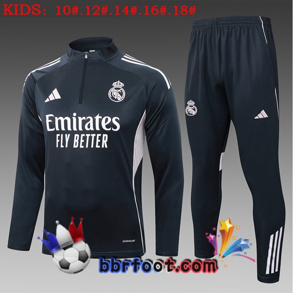 Survetement Foot Real Madrid Enfant Gris 2025/2026
