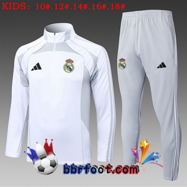 Survetement Foot Real Madrid Enfant Blanc 2025/2026