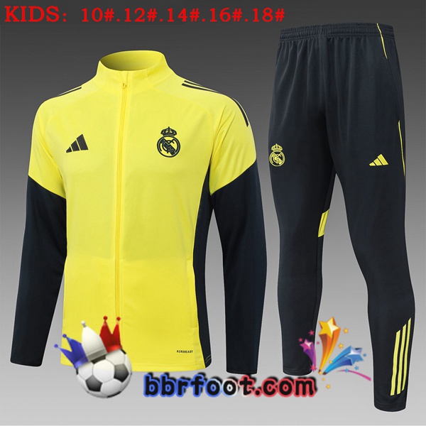 Survetement Foot - Veste Real Madrid Enfant Jaune 2025/2026