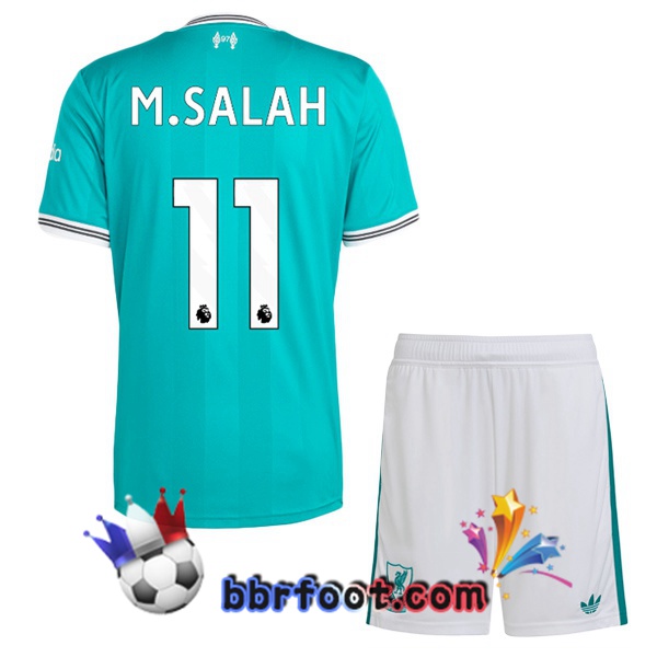 Maillot Foot FC Liverpool (M.SALAH 11) Enfant Third Vert 2025/2026