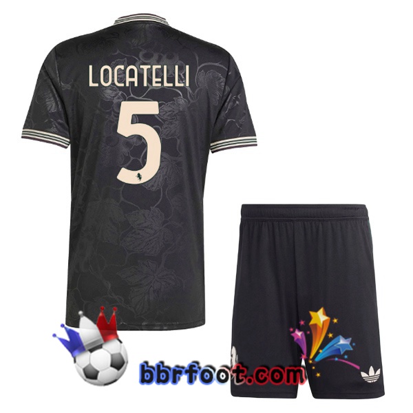 Maillot Foot Juventus (LOCATELLI 5) Enfant Third Noir 2025/2026