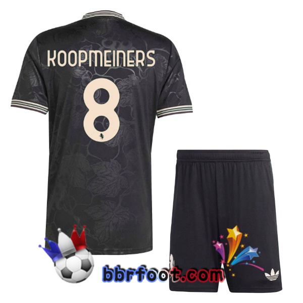 Maillot Foot Juventus (KOOPMEINERS 8) Enfant Third Noir 2025/2026
