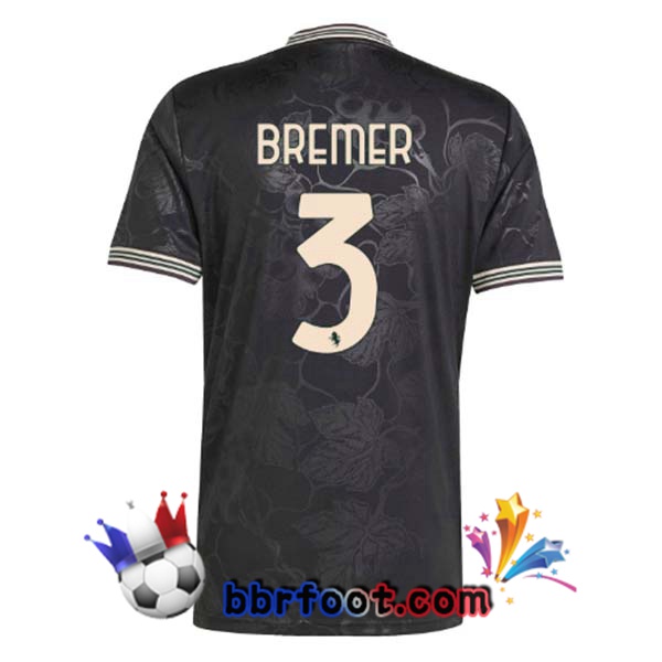 Maillot Foot Juventus (BREMER 3) Third Noir 2025/2026