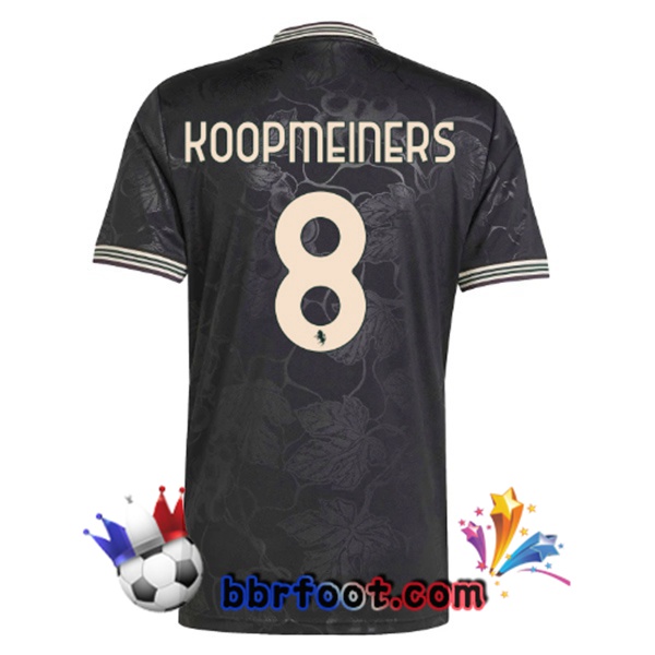 Maillot Foot Juventus (KOOPMEINERS 8) Third Noir 2025/2026