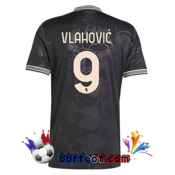 Maillot Foot Juventus (VLAHOVIĆ 9) Third Noir 2025/2026