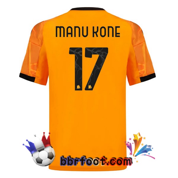 Maillot Foot AS Roma (MANU KONE 17) Exterieur Jaune 2025/2026