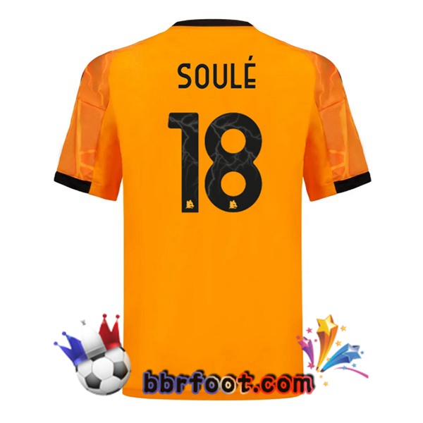 Maillot Foot AS Roma (SOULÉ 18) Exterieur Jaune 2025/2026