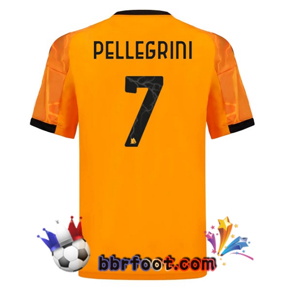 Maillot Foot AS Roma (PELLEGRINI 7) Exterieur Jaune 2025/2026