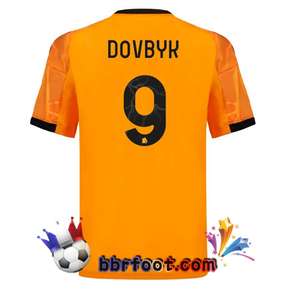 Maillot Foot AS Roma (DOVBYK 9) Exterieur Jaune 2025/2026