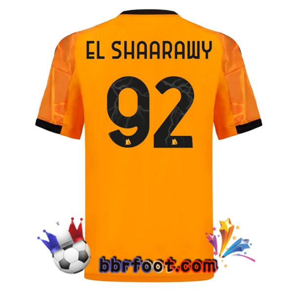 Maillot Foot AS Roma (EL SHAARAWY 92) Exterieur Jaune 2025/2026