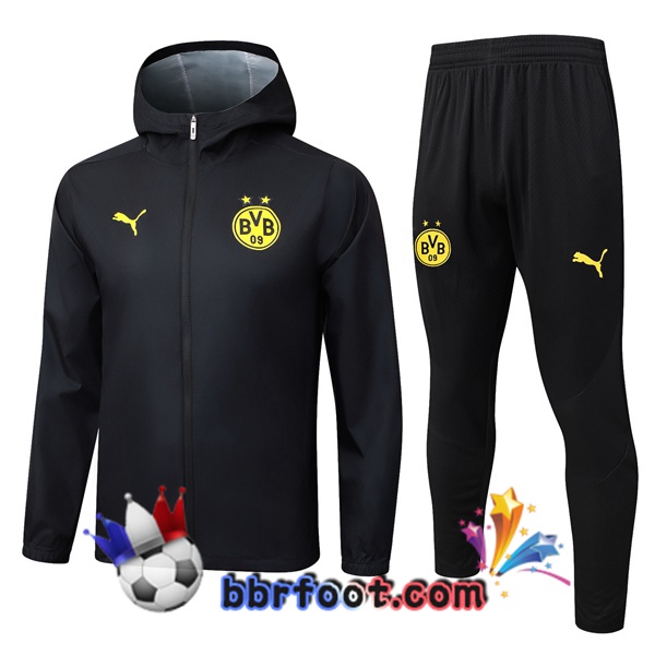Survetement Foot - Coupe Vent Dortmund BVB Noir 2025/2026