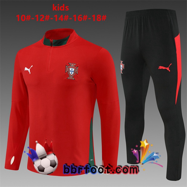 Survetement Foot Portugal Enfant Rouge 2025/2026