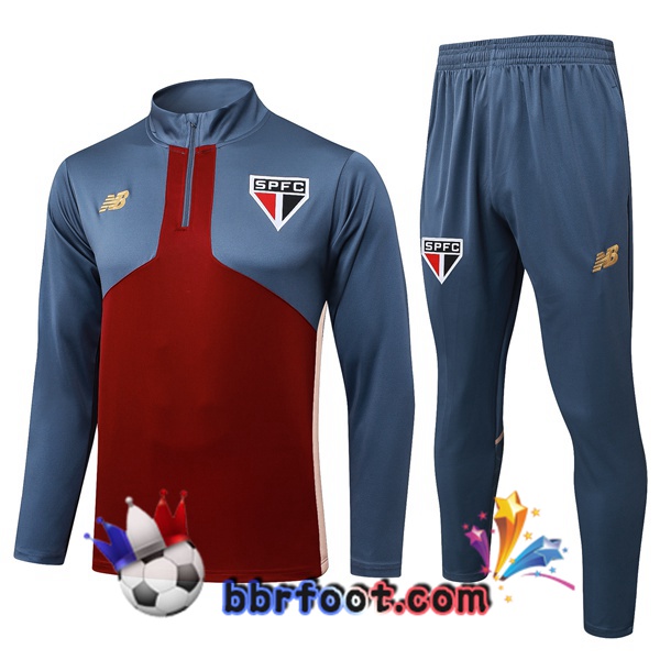 Survetement Foot Sao Paulo FC Rouge Gris 2025/2026