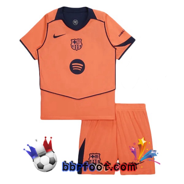 Maillot Foot FC Barcelone Enfant Third Rouge 2025/2026